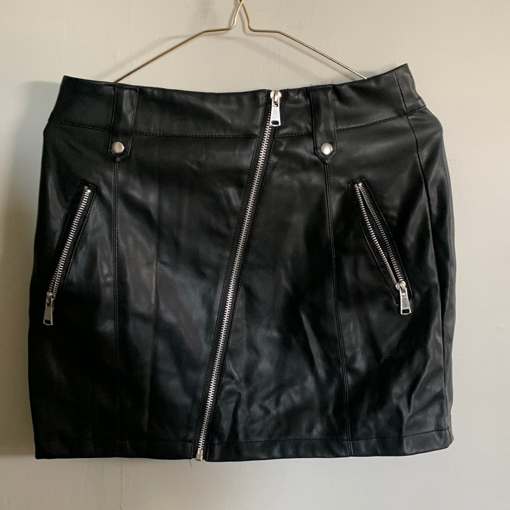Faux leather skirt